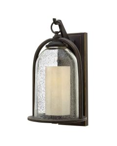 1 Light Medium Wall Lantern - Dark Brown