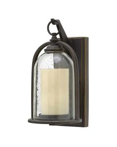 1 Light Small Wall Lantern - Dark Brown