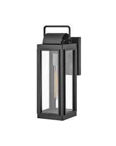 1 Light Small Wall Lantern - Black
