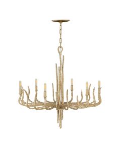 6 Light Chandelier - Champagne Gold