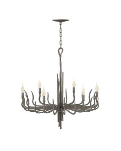 6 Light Chandelier - Soft Grey Bronze