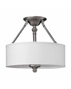 3 Light Semi-Flush - Brushed Nickel