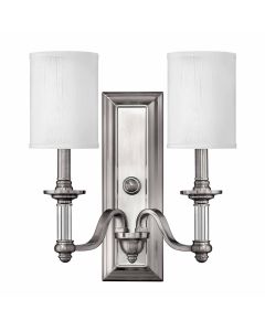 2 Light Wall Light - Brushed Nickel