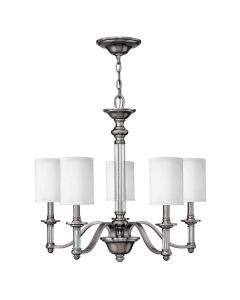 5 Light Chandelier - Brushed Nickel