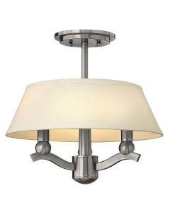 3 Light Duo-Mount Pendant / Semi-Flush - Brushed Nickel