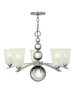 5 Light Chandelier - Polished Nickel
