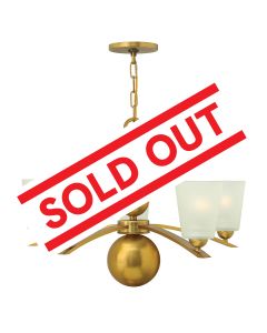 5 Light Chandelier - Satin Gold