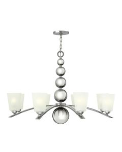 8 Light Chandelier - Polished Nickel