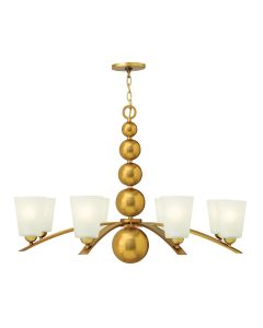 8 Light Chandelier - Satin Gold