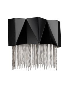 3 Light Wall Light - Satin Black / Silver