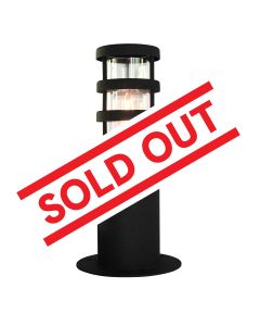 1 Light Pedestal Lantern - Black