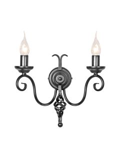2 Light Wall Light - Black