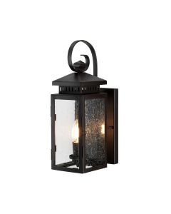 1 Light Wall Lantern - Black / Gold