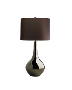 1 Light Table Lamp - Bronze Metallic, Brown Shade