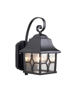 1 Light Wall Lantern - Black