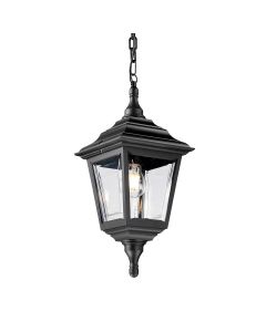 1 Light Chain Lantern - Black