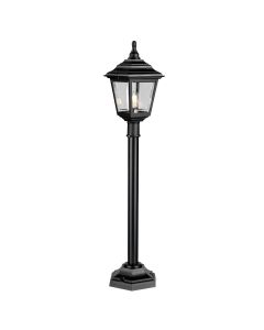 1 Light Pillar Lantern - Black