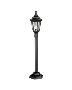 1 Light Pillar Lantern - Black
