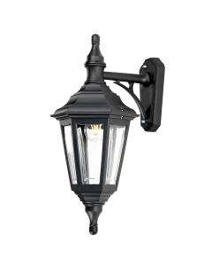 1 Light Wall Lantern - Black