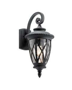 1 Light Large Wall Lantern - Black