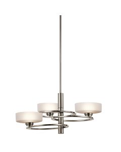 3 Light Chandelier - Brushed Pewter