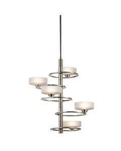 5 Light Chandelier - Brushed Pewter