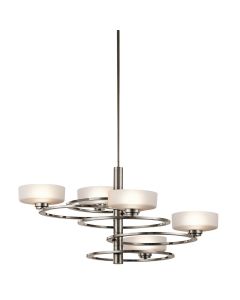 5 Light Chandelier - Brushed Pewter