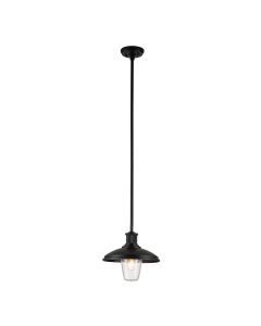 1 Light Outdoor Pendant - Black