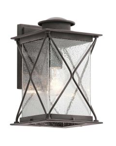 1 Light Medium Wall Lantern - Weathered Zinc
