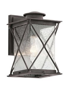1 Light Small Wall Lantern - Weathered Zinc