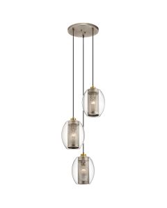 3 Light Pendant Circle - Antique Pewter