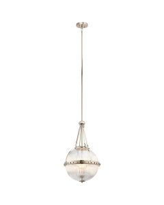 3 Light Pendant - Polished Nickel