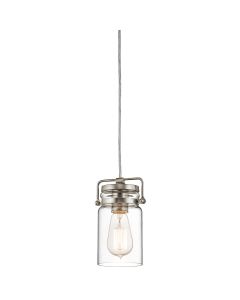 1 Light Mini Pendant - Brushed Nickel