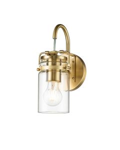 1 Light Wall Light - Brushed Brass