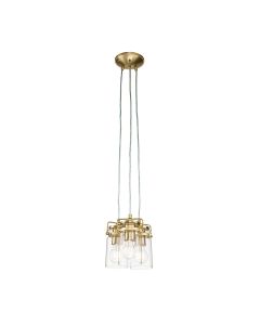 3 Light Pendant - Brushed Brass