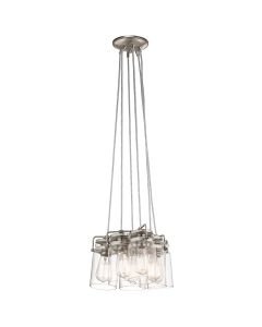 6 Light Pendant - Brushed Nickel