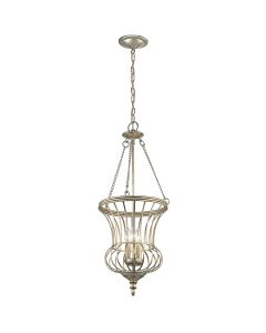 3 Light Medium Pendant - Silver / Gold Patina
