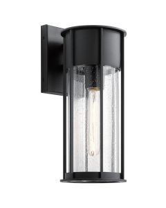 1 Light Medium Wall Lantern - Black