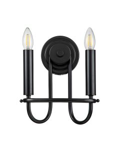 2 Light Wall Light - Black