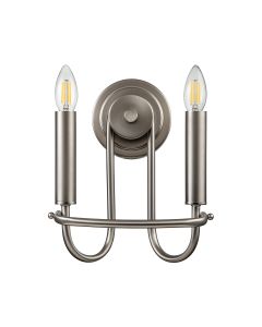 2 Light Wall Light - Brushed Nickel