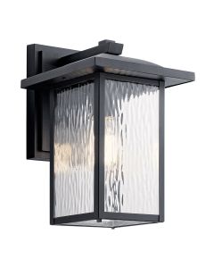 1 lt Medium Exterior Wall Lantern - Textured Black