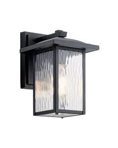 1 lt Small Exterior Wall Lantern - Textured Black