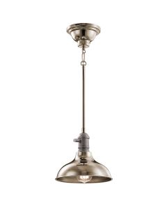 1 Light Mini Pendant - Polished Nickel
