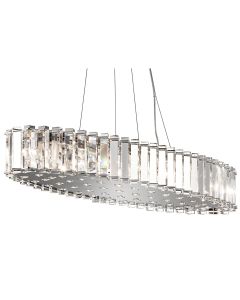 12 Light Island Pendant - Polished Chrome