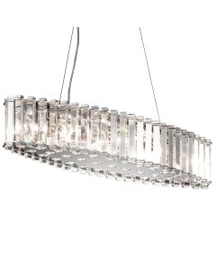 8 Light Island Pendant - Polished Chrome
