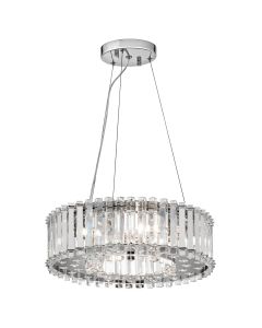 6 Light Pendant - Polished Chrome