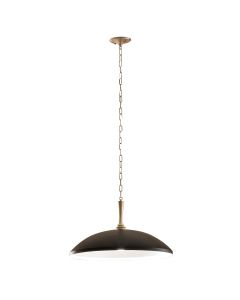 1 lt Ceiling Pendant - Black & Champagne Bronze