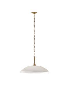 1 lt Ceiling Pendant - White & Champagne Bronze