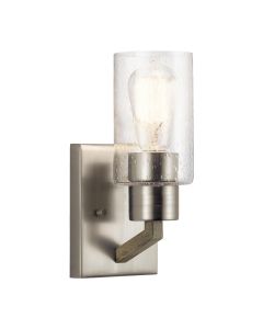 1 Light Wall Light - Grey Ash Wood Effect