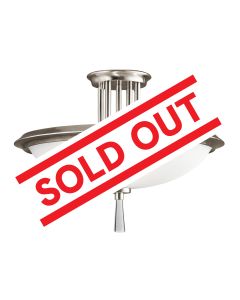 3 Light Semi-Flush - Brushed Pewter